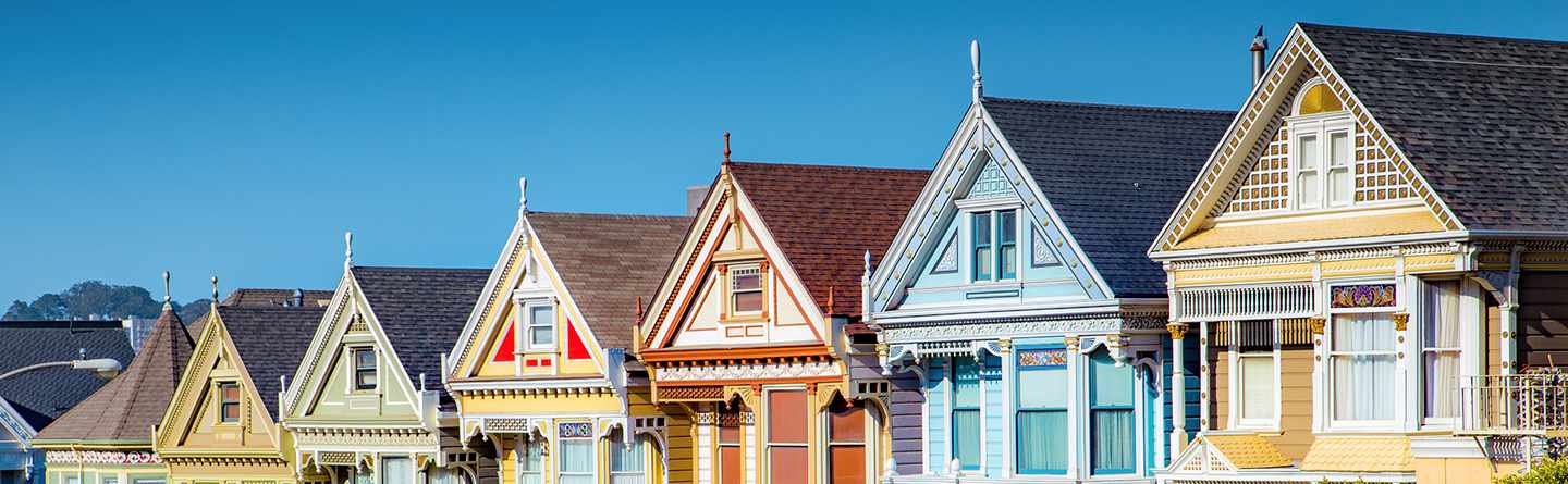 Painted Ladies Victorian houses in San Francisco